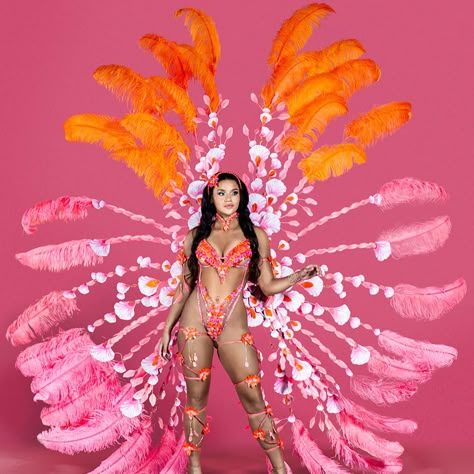 Azalea �🌺 by Jenerlee for @blisscarnivaltt This costume was fire 🔥 and certainly captured the essence of Spring and the Azalea flower 🌸. Band launch model: @happilyjuju 🎥: @carnivalglamhub Book your Trinidad Carnival 2025 makeup, hair and photoshoot package now. The best time slots are going fast 💨 Tap the link in our bio and Act fast! #trinidadcarnival2025 #trinidadbandlaunch #blisscarnival #blisslaunch #carnivalglamhub #carnivalmakeup #carnivalmakeupartist Flower Carnival Costume, Trinidad Carnival Outfits, Trinidad Carnival Costumes, Carnival Outfit Carribean, Caribbean Carnival Costumes, Fire Costume, Wonderland Clothes, Carnival Inspiration, Bluey Cartoon