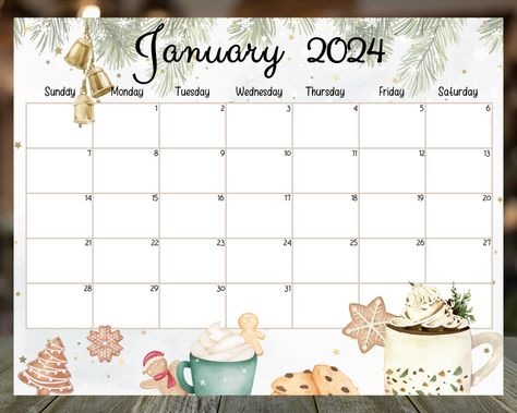 January 2024 Calendar, January Background, Work Calendar, Calendar Themes, Calendar January, January Bullet Journal, January Calendar, 2024 Planner, Kids Schedule