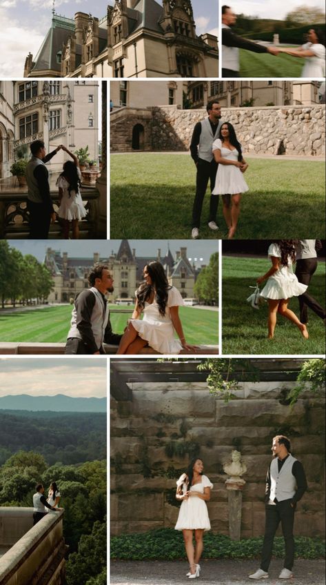 Engagement shoot at the Biltmore Estate Biltmore Estate Picture Ideas, Engagement Photoshoot Locations, Engagement Photos Biltmore Estate, Castle Engagement Photoshoot, Engagement Photos Estate, Parkwood Estate Engagement Shoot, Biltmore Estate Engagement Photos, Engagement Photos California, Estate Engagement Photos