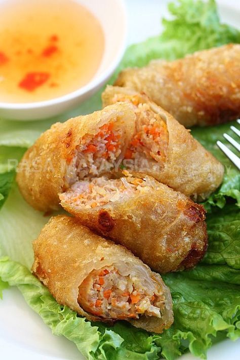 Cha Gio Recipe, Vietnamese Recipe, Recipe With Rice, Vietnamese Spring Rolls, Asian Dinners, Salad Rolls, Spring Roll Recipe, Thai Cooking, Spring Roll