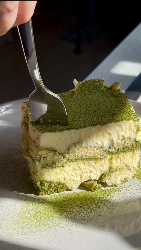 Matcha Tiramisu Matcha Tiramisu Recipe, Matcha Tiramisu, Matcha Desserts, Italian Tiramisu, The Matcha, Tiramisu Recipe, Perfect Desserts, I Promise, Worth It