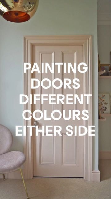 Doors Different Colors On Each Side, Painted Doors And Frames, Painting Door Edges, Door Different Color Each Side, Paint Door Same Color As Wall, Best Trim And Door Color, Paint One Side Of Interior Door, Painting Door Same Color As Wall, Painted Skirting And Door Frames