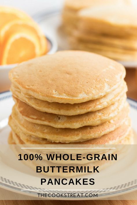 Whole Wheat Flour Pancakes, Wheat Berries Breakfast, Wheat Flour Pancakes, Wheat Berry Recipes, Whole Grain Pancakes, Berry Pancakes, Oat Groats, Wheat Pancakes, No Flour Pancakes