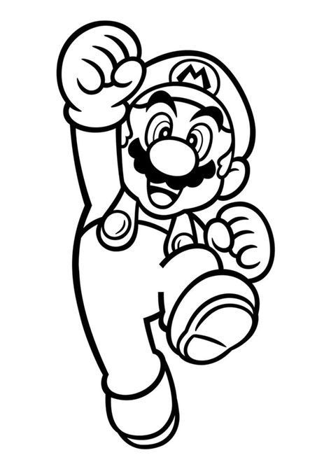 Dibujo para colorear de Super Mario Bros Super Mario Tattoo, Mario Coloring, Mario Tattoo, Super Mario Coloring Pages, Gratis Printables, Mario Bros Party, Mario Coloring Pages, Mario Bros., Cartoon Coloring Pages