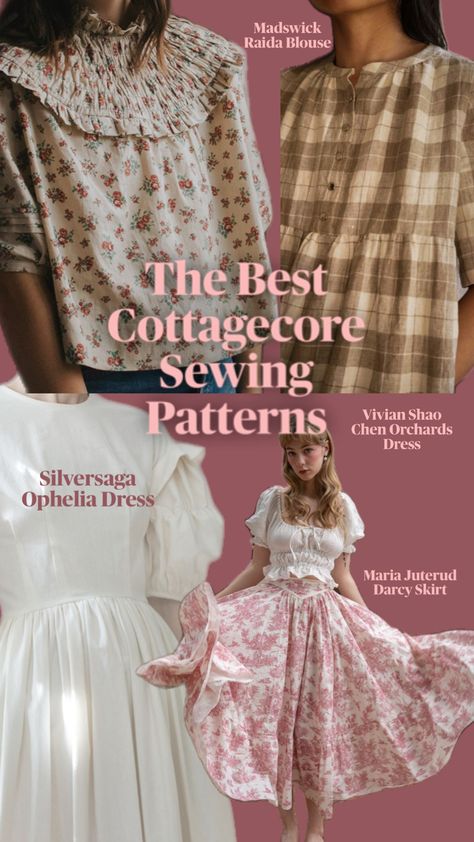 Sewing your own handmade items goes hand-in-hand with a cottagecore lifestyle, so it’s no surprise that lots of cottagecore sewing patterns have popped up. I’m here to help you sort the quality patterns from the huge range out there. #FestiveChallenge Cottagecore Sewing, Cottagecore Skirts, Cottagecore Lifestyle, Dresses And Jackets, Full Bust Adjustment, Gentle Style, Cottagecore Outfit, Cottagecore Dresses, Easy Dress Sewing Patterns