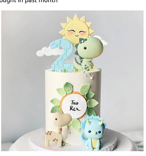 Dinosaur Cakes For Boys, Dino Birthday Cake, Fondant Cakes Birthday, Tiered Cakes Birthday, Dinosaur Party Decorations, Dino Cake, Baby First Birthday Cake, Dragon Cake, Dinosaur Birthday Cakes