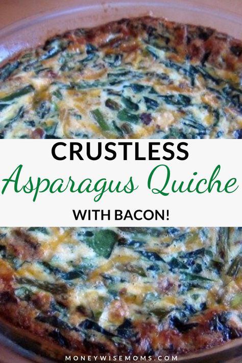 Asparagus Quiche Crustless, Bacon Asparagus Quiche, Whole Wheat Pie Crust, Bacon Asparagus, Asparagus Quiche, Rosemary Potatoes, Asparagus Bacon, Quiche Recipes Easy, Bacon Quiche