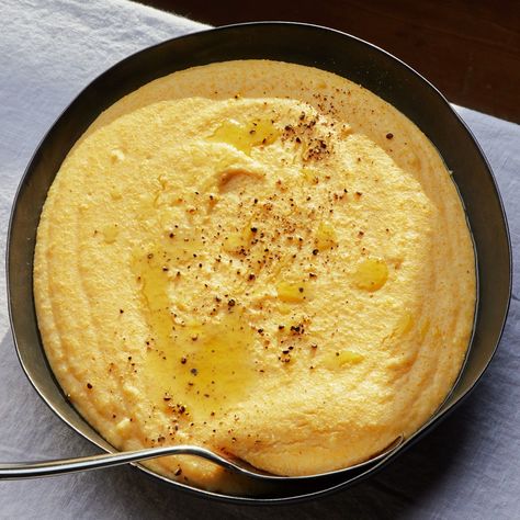 Creamy Polenta with Parmesan Recipe - Bon Appétit Recipe Recipe | Bon Appétit Cheesy Sides, What Is Polenta, Cheesy Polenta, Corn Pancakes, Polenta Recipe, How To Cook Polenta, School Function, Italian Meals, Polenta Recipes