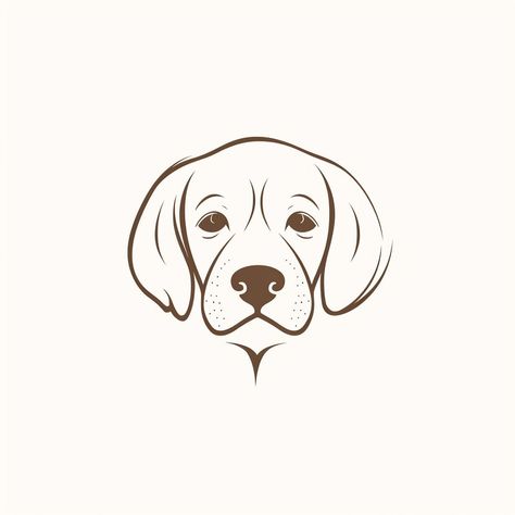 dog face logo Begal Dogs Drawing, Simple Beagle Drawing, Begal Dogs, Dog Face Outline, Beagle Drawing, Dog Line Art Tattoo, Dog Line Drawing, Line Art Tattoo, Dog Outline