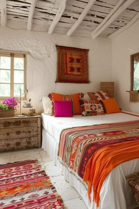 Moroccan House Decor, Spanish Bedroom Decor, Modern Moroccan Bedroom, Mediterranean Bedroom Design, Modern Moroccan Interior Design, Eclectic Mediterranean, Bedroom Mediterranean, Moroccan Inspired Bedroom, Mediterranean Furniture