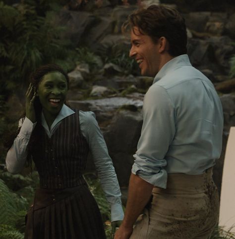 Wicked 2024 Elphaba, Wicked Elphaba And Fiyero, Cynthia Erivo Elphaba, Elphaba Cynthia Erivo, Elphaba Wicked Movie, Fiyero Wicked Jonathan Bailey, Jonathan Bailey Wicked, Elphaba Fiyero, Fiyero And Elphaba