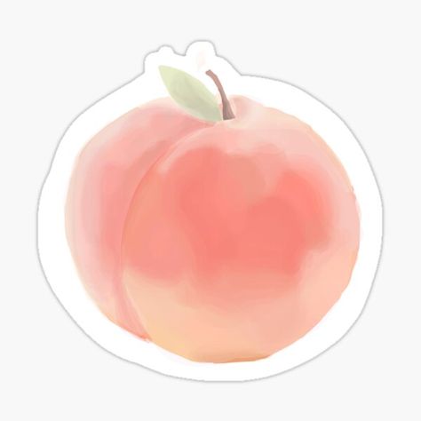 Peach Sticker, Peach Aesthetic, Tumblr Stickers, Stickers Redbubble, Food Stickers, Bullet Journal Stickers, Just Peachy, Kawaii Stickers, Stickers For Sale