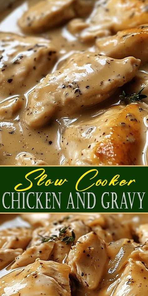 ✨ Serve up the ultimate comfort food with this Slow Cooker Chicken and Gravy recipe. Creamy, flavorful, and family-approved! 🥘💕 #FamilyMeals #DinnerInspo #FoodLovers Slow Cooker Chicken And Gravy, Chicken And Gravy, Food Slow Cooker, Chicken And Butternut Squash, Shredded Chicken Recipes, Gravy Recipe, Ultimate Comfort Food, Pantry Staples, Warm Hug