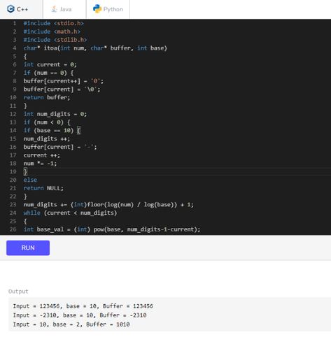 itoa () function is used to convert int data type to string data type in C language. C Language, C Programming, Programming Tutorial, Computer Icon, Technology Trends, Programming Languages, Syntax, Helping Others, Programming