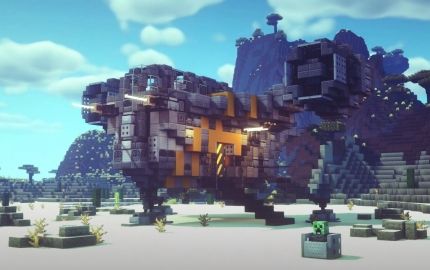 The Razor Crest - From Star Wars Mandalorian by Disney, creation #15778 Minecraft Mandalorian, Minecraft Star Wars, The Razor Crest, Razor Crest, Star Wars Mandalorian, Minecraft Pe, Minecraft Creations, Minecraft Ideas, Minecraft Designs