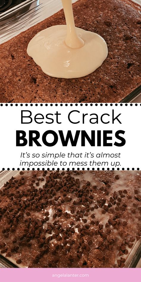 Easy Box Brownie Recipes, Cracked Brownies, Easy Brownie Desserts, Box Mix Brownies Better, Easy Box Cake Recipes, Make Box Brownies Better, Box Brownies Better, Boxed Brownies Better, Boxed Brownies