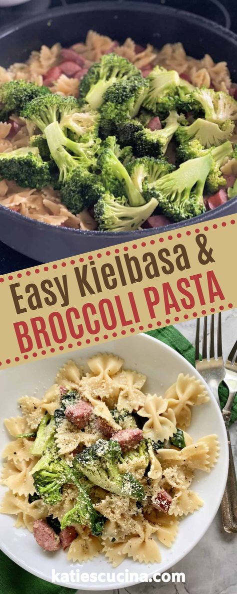 Kielbasa Broccoli Pasta, Kielbasa Salad Recipes, Kielbasa And Pasta, Kielbasa Broccoli, One Pot Kielbasa, Kielbasa Pasta Recipes, Easy Dinner Recipes Pork, Kabasa Recipes, Broccoli Sausage