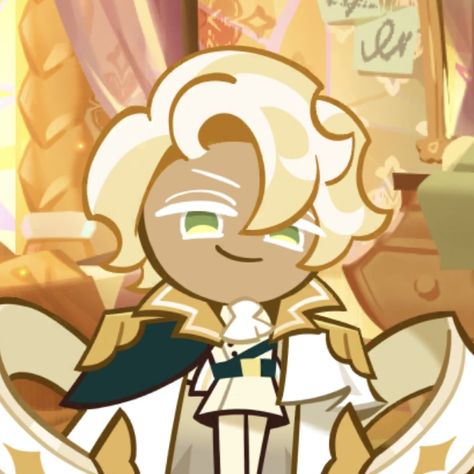 Clotted Cream Cookie Icon, Clotted Cream Cookie, Herb Cookie, Cookierun Kingdom, Yellow Guy, Cookie Run Kingdom, Pretty Cookies, Clotted Cream, Cookie Run