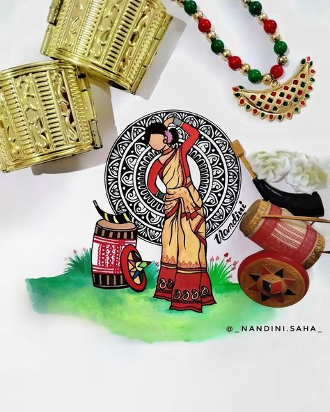 Assam Culture Art, Tribe Art, Art Competition Ideas, Old Film Posters, Dancing Drawings, Fashion Design Patterns, Mandala Art Lesson, Easy Canvas Art, Canvas Painting Designs