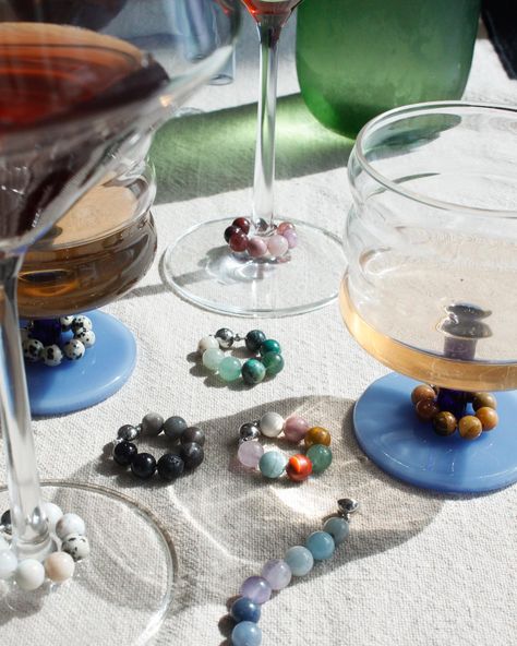 Handcrafted to adorn your favorite glasses! Whether you’re hosting a dinner party, giving a thoughtful gift, or simply adding color to your wine night…our beaded glass markers are the perfect choice to elevate your hosting. Cheers to beauty, craftsmanship, and the joy of savoring every moment with style. 🥂 Available on our website in sets of 6 and 8 units. Polished Murano Glass Beads Jewelry As Gift, Beaded Wine Glasses, Beaded Wine Glass Charms, Initial Wine Glass Charms, Wine Glass Markers, Wine Night, Wine Tags, Wine Glass Charms, Peach Moonstone