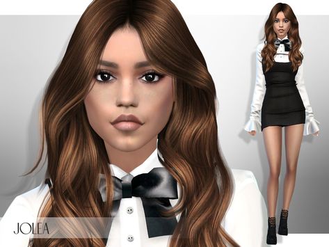 Jenna Ortega Sims 4, Sims 4 Celebrity, Premade Sims, Gossip Girl Hairstyles, The Sims 4 Lots, Sims 4 Tsr, Sims 4 Cc Skin, Sims Ideas, Sims 4 Teen