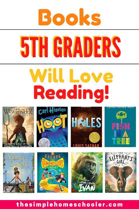 Looking for the perfect book for your fifth grader? This book list is busting with the most popular (and appropriate!) books for 5th grade kids today! Fantasy novels, adventure, survival, friendships, classics, new books - you\'ll find it all! Nail Ideas For School, School 5th Grade, Homeschool Reading Curriculum, 5th Grade Books, Easy Chapter Books, Reading Printables, Pride Nails, Elementary Books, Kindergarten Reading Activities