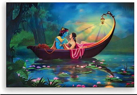 Radha Krishna Art Paintings, Radha Krishna Painting, Modern Art Canvas Painting, Modern Art Canvas, Krishna Drawing, Buddha Art Painting, Krishna Hd, Pichwai Paintings, Radha Painting