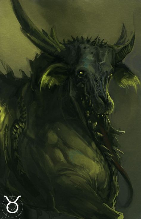 A Minotaur from the wild northlands showing the warping affects of CHAOS across his body.  These beasts are savage and deadly opponents in their own right, but coupled with the influence of CHAOS, they become a whole new danger for even the most hardy of warriors. Monster Portrait, Bull Monster, Eldritch Horrors, Taurus Wallpaper, Dark Demon, Taurus Art, Taurus Bull, Bull Art, The Minotaur