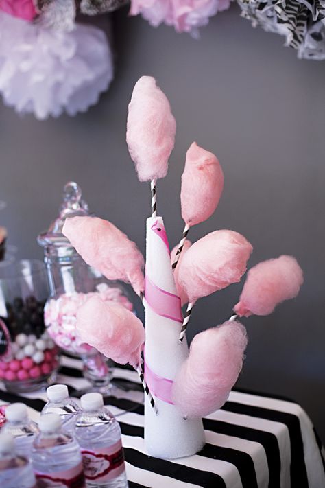 cotton candy How To Serve Cotton Candy At A Party, Cotton Candy Holder, Cotton Candy Decorations, Cotton Candy Decor, Cotton Candy Display, Cotton Candy Stand, Diy Cotton Candy, Sweet 16 Candy, Cotton Candy Party