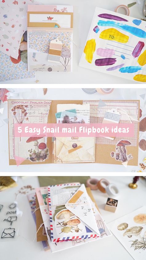 Snail Mail ideas !! Easy flipbook ideas 😁 Penpal Flipbook Ideas, Snail Mail Flipbook Ideas, Flat Mail Ideas, Penpal Flipbook, Happy Mail Ideas, Snail Mail Printables, Flipbook Ideas, Snail Mail Crafts, Snail Mail Diy