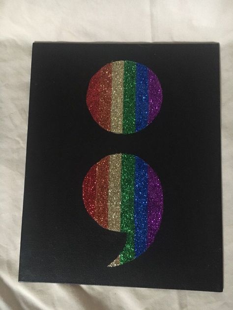 Lgbtq Paintings Canvas, Pride Paintings Canvas, Pride Paintings Ideas, Pride Art Ideas, Lgbt Art Ideas, Rainbow Painting Ideas, Glitter Art Painting, Pride Paintings, Pride Display