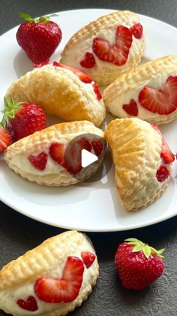 Winnie Wai-Ling Lee on Instagram: "Strawberry cream puffs 🍓🍓🍓 I am reposting from last year as I adore them so much. Just one of many ways on how to use puff pastry 🤩hope you like this one if you missed it ❤️
.
.
Would you like to see more puff pastry ideas? 
.
.
COMMENT - ‘CREAM PUFF’ and I will send you the recipe and instructions. Or please go to my blog, link in bio.
.
.
.
#strawberries #tarts #puffpastry #strawberry #cookies #homemade #cookiedecorating #treats #cookie #recipe #tutorial #love #food #bakingvideo #chocolate #bakers #foodlover #easydessert #pastry #tasty #dessert #video #inspiration #instagood #reels #reelsinstagram" Pastry Tutorial Videos, Pastry Videos, Puff Pastry Ideas, Easy Puff Pastry Desserts, Strawberry Cream Puffs, Pastry Ideas, Dessert Mini, Cookies Homemade, Saffron Flower