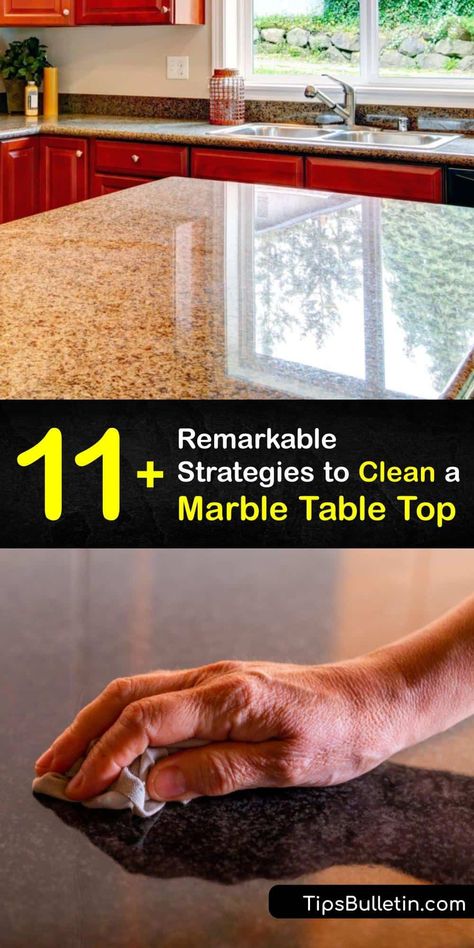 Clean marble countertops are stunning. Discover handy tips for cleaning marble or other natural stone like a granite countertop. Use a DIY marble cleaner like baking soda or hydrogen peroxide to clean your counters, following the Marble Institute standards. #clean #marble #table #top How To Restore Marble Top, How To Polish Marble Countertops, Clean Marble Countertops, Marble Cleaner, Cleaning Marble, Diy Household Cleaners, Marble Countertops Kitchen, Cleaning Paste, Cleaning Advice