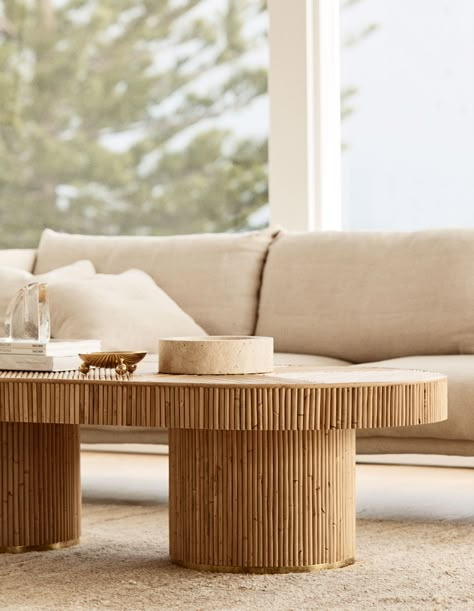 This Furniture Collection Looks Like A Summer Holiday Sarah Ellison, Golden Furniture, Minimalist Dekor, Outdoor Furniture Decor, Design Salon, Bamboo Furniture, Ideas Hogar, Rattan Furniture, Decor Rustic