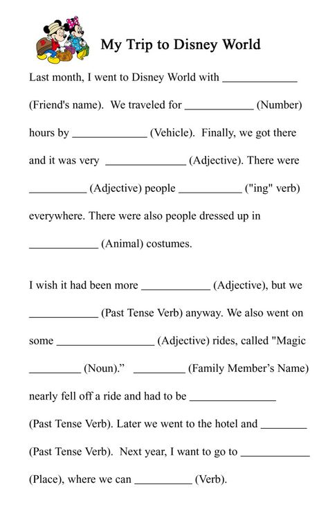 [​IMG] Free Mad Libs, Free Printable Mad Libs, Mad Libs For Adults, Disney Themed Games, Kids Mad Libs, Funny Mad Libs, Mad Libs Printable, Road Trip Activities, Mad Libs