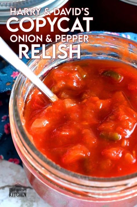 Onion Pepper Relish Recipe, Pepper Onion Relish, Pepper Relish Recipe, Sweet Pepper Recipes, Harry And David, Relish Recipe, Pepper Relish, Harry & David, Canning Ideas