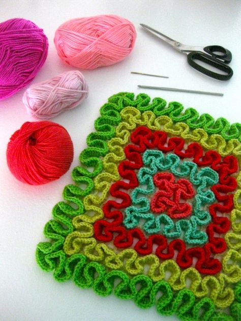 It's 2012 and I'm still using a hot pad that my grandmother made in the 60's using the same pattern Squiggle Crochet, Wiggly Crochet, Crochet Hot Pads, Crochet Pillows, Crochet Potholders, Bedside Rug, Crochet And Knitting, Crochet Dishcloths, Knitting Supplies