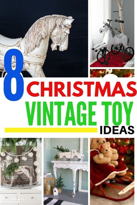 Repurposed Christmas decoration can be gorgeous and very unique.  Look for some cheap vintage finds to upcycle for spectacular Christmas decor.  Try skiis or sleighs, or  a vintage thermos, not to mention upcycled vintage toys.#rusticchristmas #garagesaleideas #faeriesandfauna #christmasdecorationsdiy #christmasdecorations #vintagechristmas #shinybrite #christmascrafts #diychristmasdecorations #diychristmas #upcycling #faeriesandfauna Upcycle Toys, Vintage Christmas Toys, Vintage Thermos, Vintage Christmas Decor, Funky Junk Interiors, Cottage Christmas, Bear Decor, Christmas Post, Front Porch Decorating