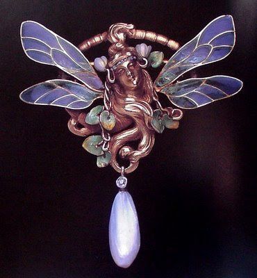 Pond Fairy, Fairy Brooch, Bijoux Art Deco, Bijoux Art Nouveau, Art Nouveau Jewelry, Deco Jewelry, Art Deco Jewelry, Belle Epoque, High Quality Jewelry