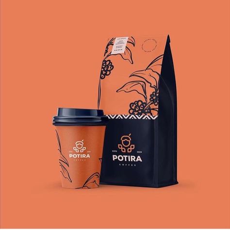 LOGOBOOK on Instagram: “Potira Coffee - Identity Follow us @logobo0k and use #logobook or tag us to be featured! . Need a logo / branding? Contact / DM . By…” Pop Up Retail, Luxury Box Design, Coffee Ads, Water Bottle Label Design, Candle Box Packaging, Coffee Shop Logo Design, Advertising Design Inspiration, Packet Design, Coffee Package