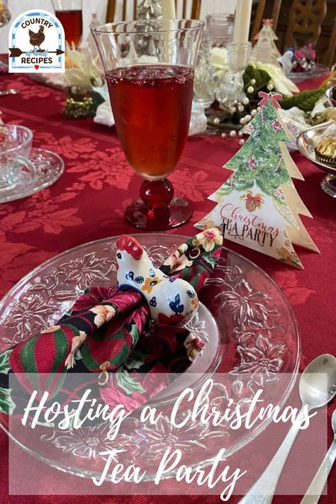 Years ago, my mother-in-law invited me to a Twelve Days of Christmas tea party. Since then I’ve hosted many a party, both big and small. Out of all those, however, my favorite is Hosting a Christmas Tea Party. #hostingachristmasteaparty #christmasteaparty #hostingateaparty #christmastea #holidayentertaining #twelvedaysofchristmas #nutcracker #holidaytea #countryatheartrecipes https://countryatheartrecipes.com/2022/12/hosting-a-christmas-tea-party/ Christmas Tea Ideas, Christmas Tea Party Ideas, Tea Party Foods, Tea Party Themes, Christmas Hosting, Tea Party Tea, Christmas Tea Party, Afternoon Tea Recipes, Tea Time Food