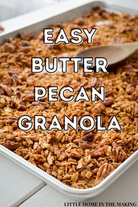 Costco Granola Recipe, Butter Pecan Granola Recipe, Crockpot Granola Recipes, Brown Sugar Granola Recipe, Easy Granola Recipe 4 Ingredients, How To Make Granola At Home, Fall Granola Recipe, Chunky Granola Recipe, Nutty Granola Recipe