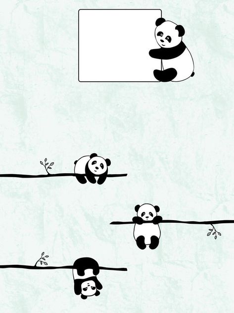 Panda Cute Painting, Cute Drawings Panda, Cute Panda Drawing Doodles, Panda Illustration Cute, Panda Lockscreen, Panda Drawing Simple, Panda Hd Wallpaper, Panda Cute Drawing, Panda Wall Painting