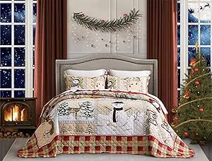 Holiday Bed, Christmas Bedding Set, Pattern Bedding, Bedding Quilt, Cal King Bedding, King Size Comforters, Snowman Pattern, Christmas Decor Inspiration, Christmas Bedding