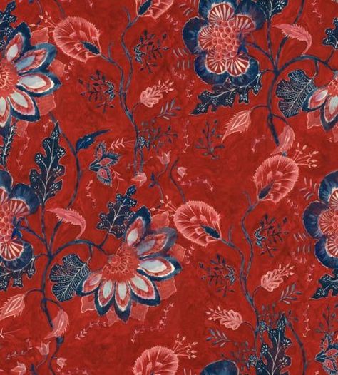 Saxon Tapestry Wallpaper by MINDTHEGAP Red Tapestry Wallpaper, The Darkest Minds, Mind The Gap, Deco Boheme, Wallpaper Direct, Delicate Flowers, Wallpaper Calculator, Red Wallpaper, Magnetism