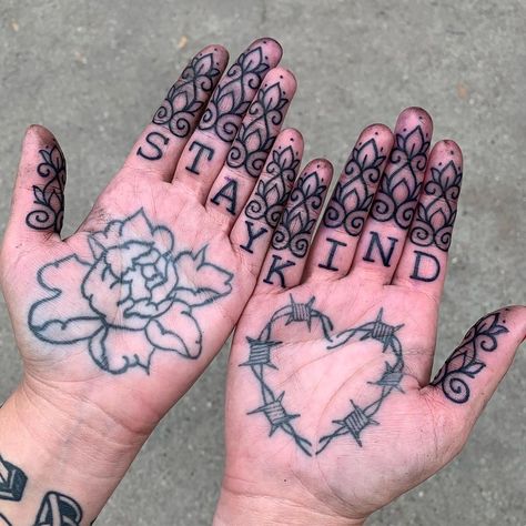 Hand Palm Tattoos, Palm Tattoo, Palm Tattoos, Stay Kind, London Tattoo, Doodle Tattoo, B Tattoo, Mehndi Tattoo, Line Work Tattoo