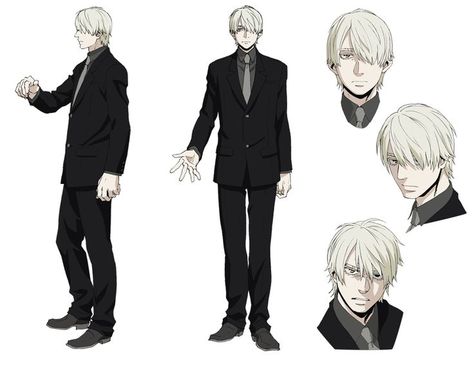 Delico Gangsta, Anime Hairstyles Male, Gangsta Anime, Slice Of Life Anime, Mob Boss, Design Sheet, Character Model Sheet, Character Sheets, Model Sheet