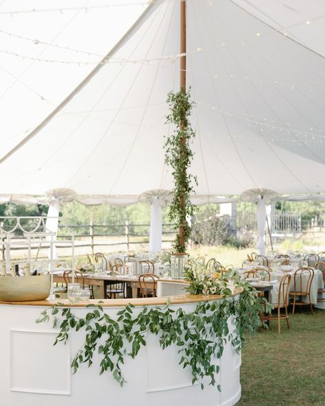 Considering a tented reception? PSA that all tents are nooootttt created equal. Sailcloth? walls? pole covers? draping? lighting? flooring?! So much to consider. DM us for our input if you’re feeling lost on what route you should go for this big ticket item on your wedding checklist 🏳️ Planning + Design | @curatedenver Venue + Catering | @greystonecastleboulder Beverage | @cocktailcaravanco Photography | @mckenziecoylephotography Floral | @figmentfloral Rentals | @copartyrentals Music | @dan... Outdoor Reception Tent, Tent Dance Floor Wedding, Sailcloth Wedding Tent, Canvas Tent Wedding, Tent Pole Decorations, Sailcloth Tent Wedding, Wedding Reception Dance Floor, Tent Wedding Reception, Tented Reception