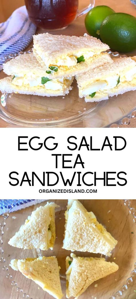 TEgg salad tea sandwiches are so easy to make and perfect for afternoon tea. Great for a tea party or lunch box sandwich. High Tea Egg Salad Sandwiches, Egg Salad Tea Sandwiches Recipes, Egg Salad Finger Sandwiches, Egg Salad Tea Sandwiches, Hero Recipes, Avocado Sandwiches, Family Favorite Dinners, Meals For A Family, Tea Party Food Ideas