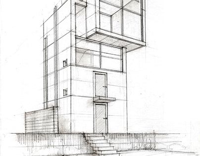 Tadao Ando Drawing, Architectural Perspective, Interior Architecture Sketch, Illustration Architecture, Furniture Design Sketches, Interior Design Renderings, Interior Architecture Drawing, Tadao Ando, Interior Sketch